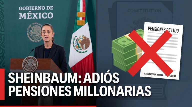 Sheinbaum va por las pensiones millonarias: presenta reforma para ponerles un tope constitucional