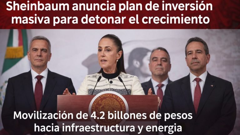 Sheinbaum anuncia plan de inversión masiva para detonar el crecimiento