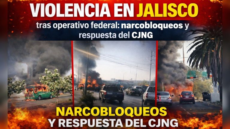 Violencia en Jalisco tras operativo federal: narcobloqueos y respuesta del CJNG